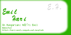 emil hari business card